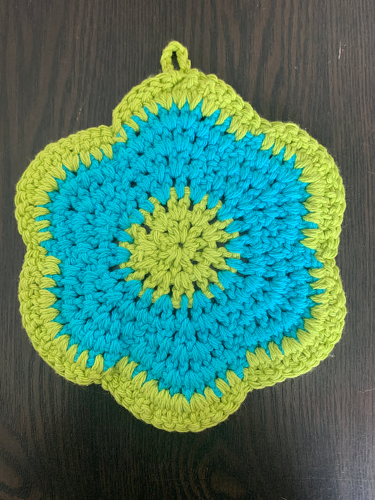 Pot Holder - Blue/Green