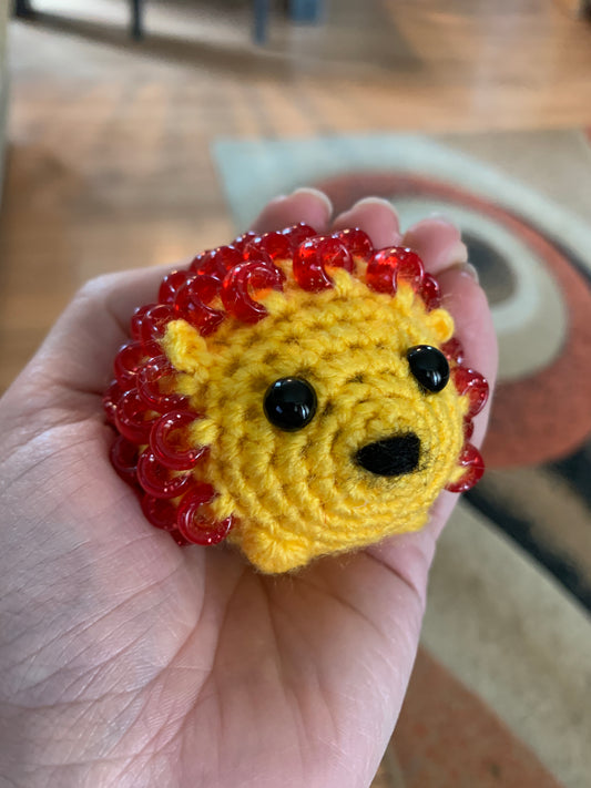 Fidget Hedgehog - Yellow with Red