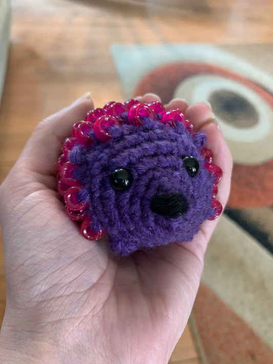 Fidget Hedgehog - Purple with Pink